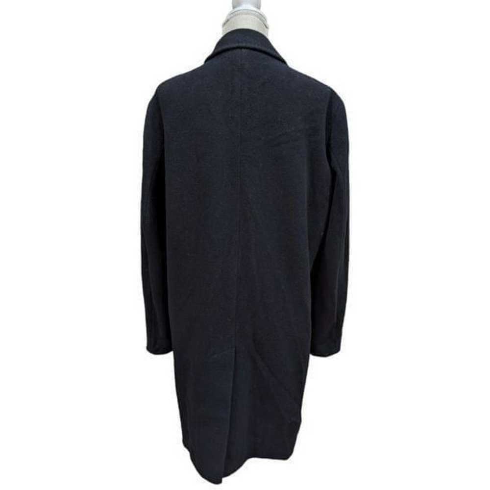 VINTAGE DAKS LONDON Men's Black Wool Blend Button… - image 2
