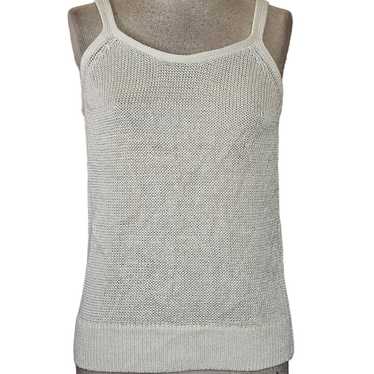 Banana Republic Cream Knit Sleeveless Tank Sweate… - image 1