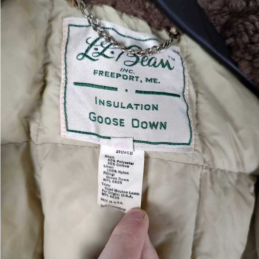 Vintage L.L. Bean Goose down coat mens size 42 - image 3
