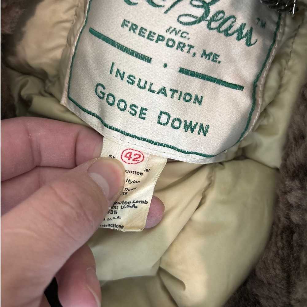 Vintage L.L. Bean Goose down coat mens size 42 - image 8