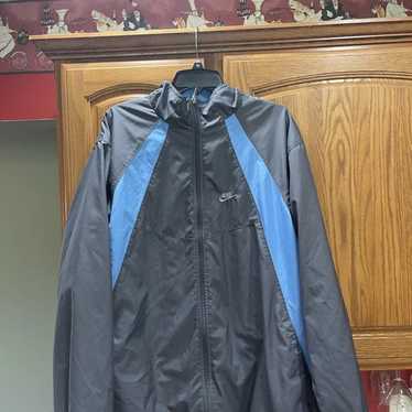 Vintage Nike Silver Tag Grey and Blue Windbreaker… - image 1