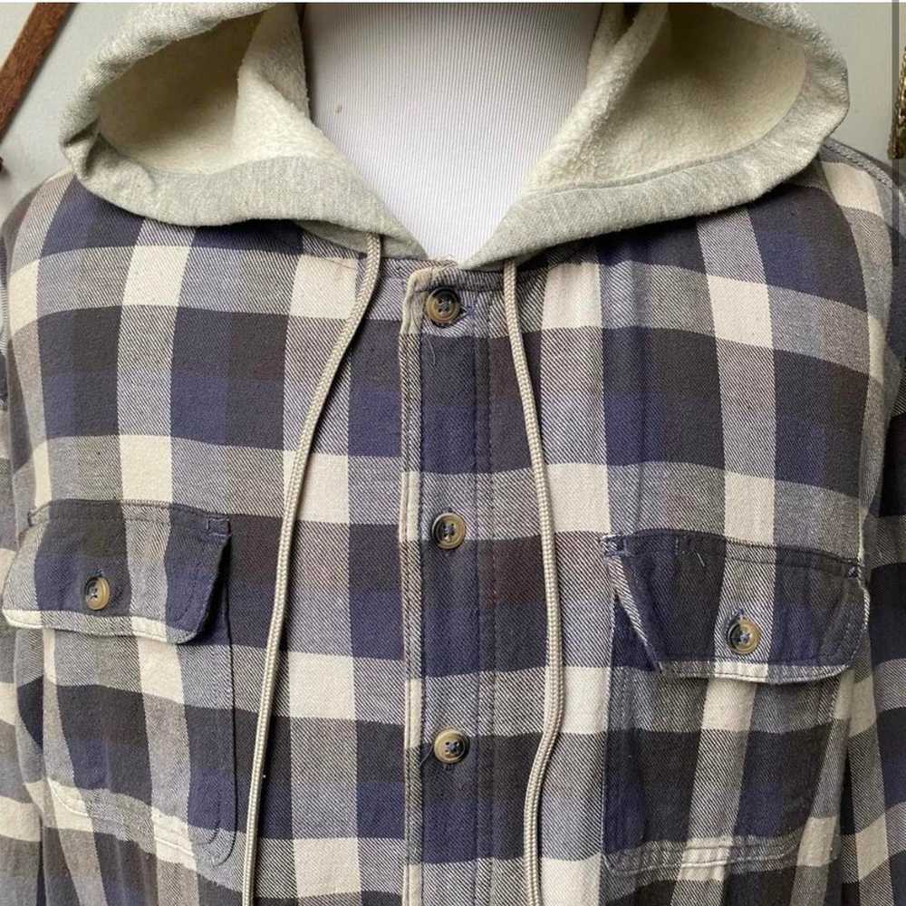 Vintage Wrangler Plaid Hooded Shirt Jacket - image 2