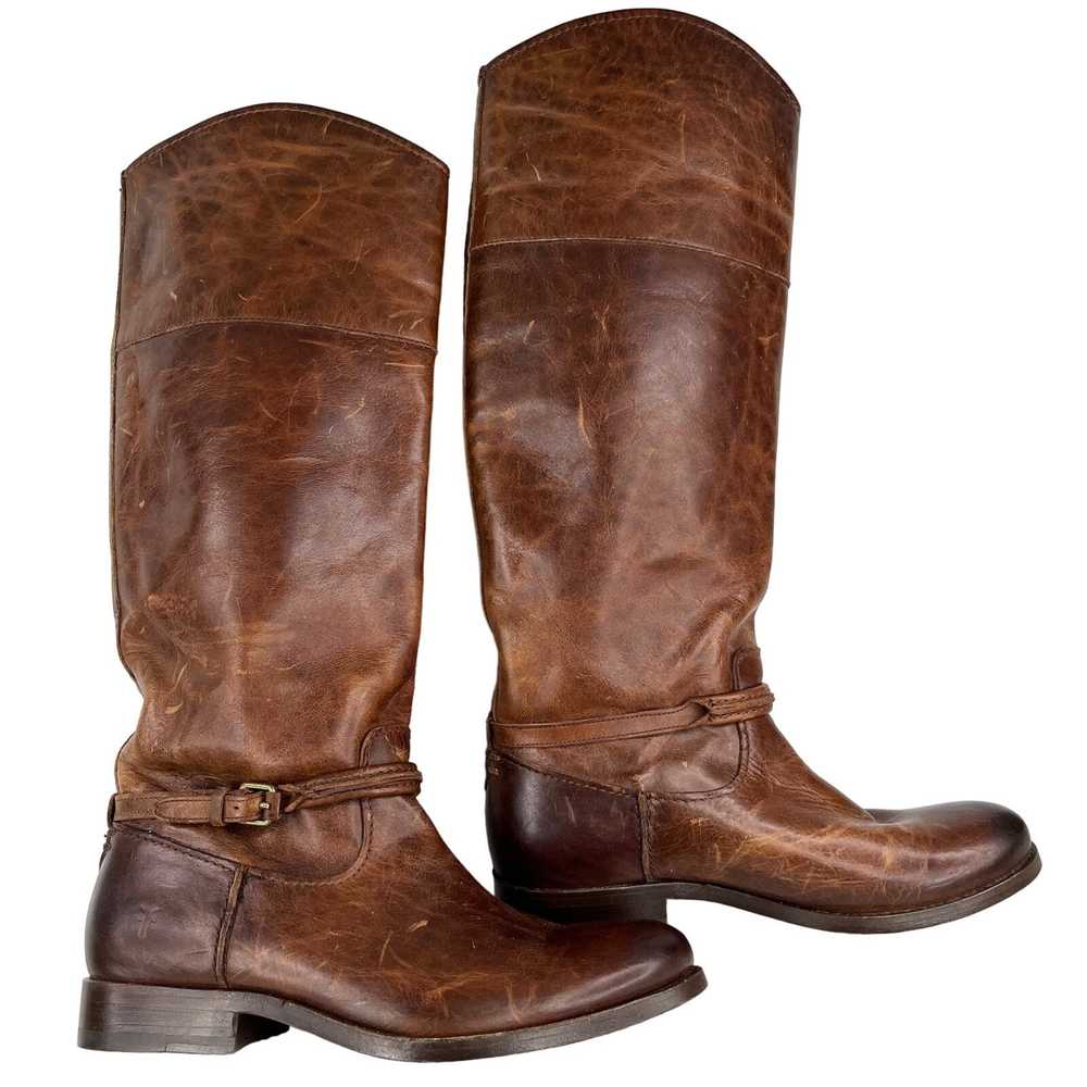 Frye Frye Melissa Seam Tall Boots 5.5B Cognac Bro… - image 2