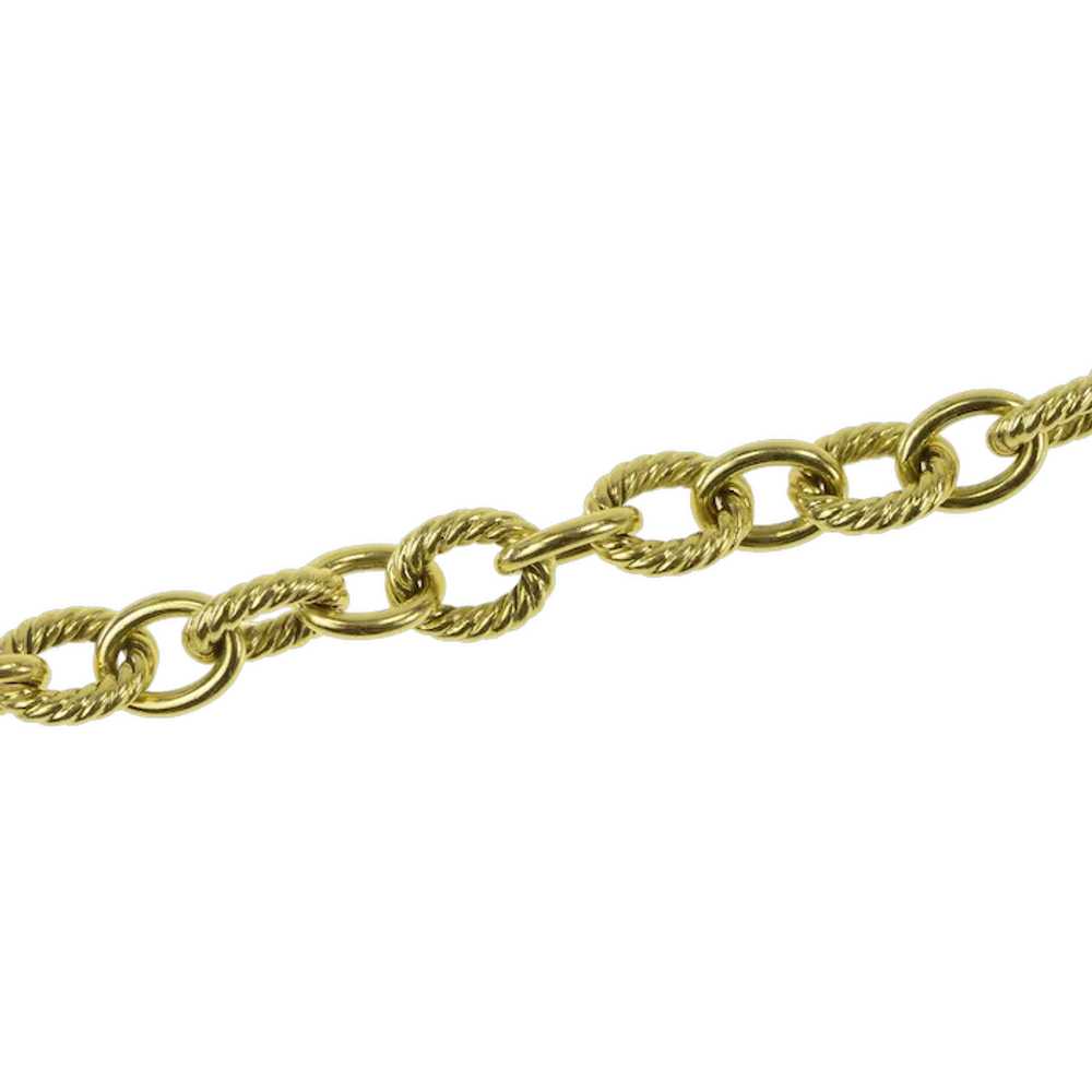 18K David Yurman Oval Link Chain Designer Bracele… - image 1