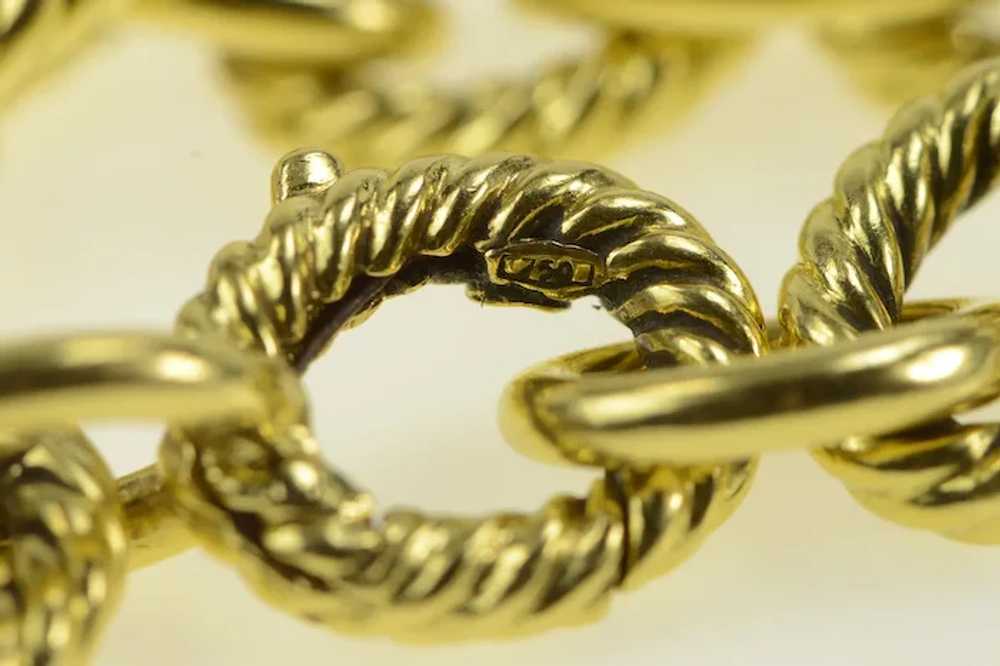 18K David Yurman Oval Link Chain Designer Bracele… - image 3