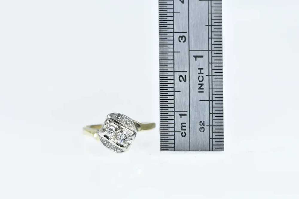 14K 0.30 Ctw 1940's Diamond Engagement Ring Size … - image 4