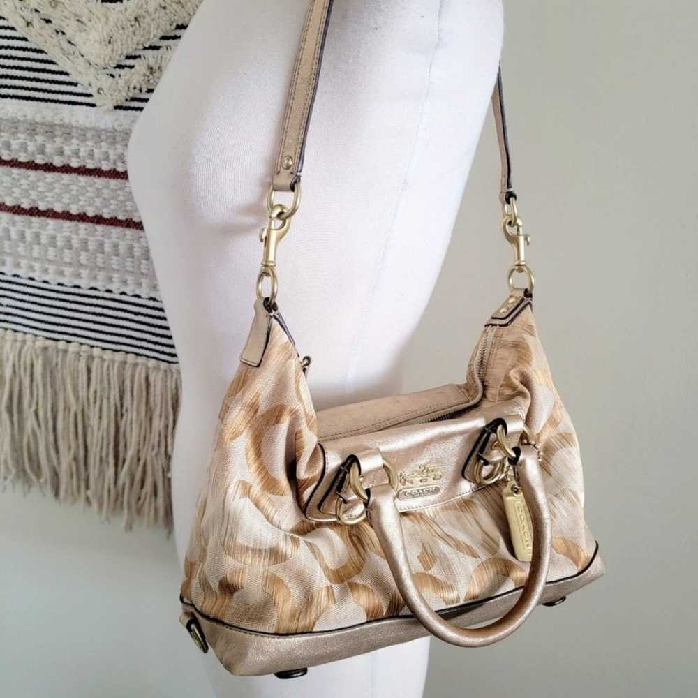 Coach ashley purse bag op art gold - image 2