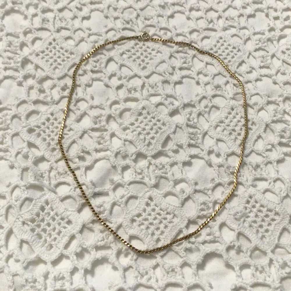 12K Gold Filled Chain Necklace 14 1/2" - image 2