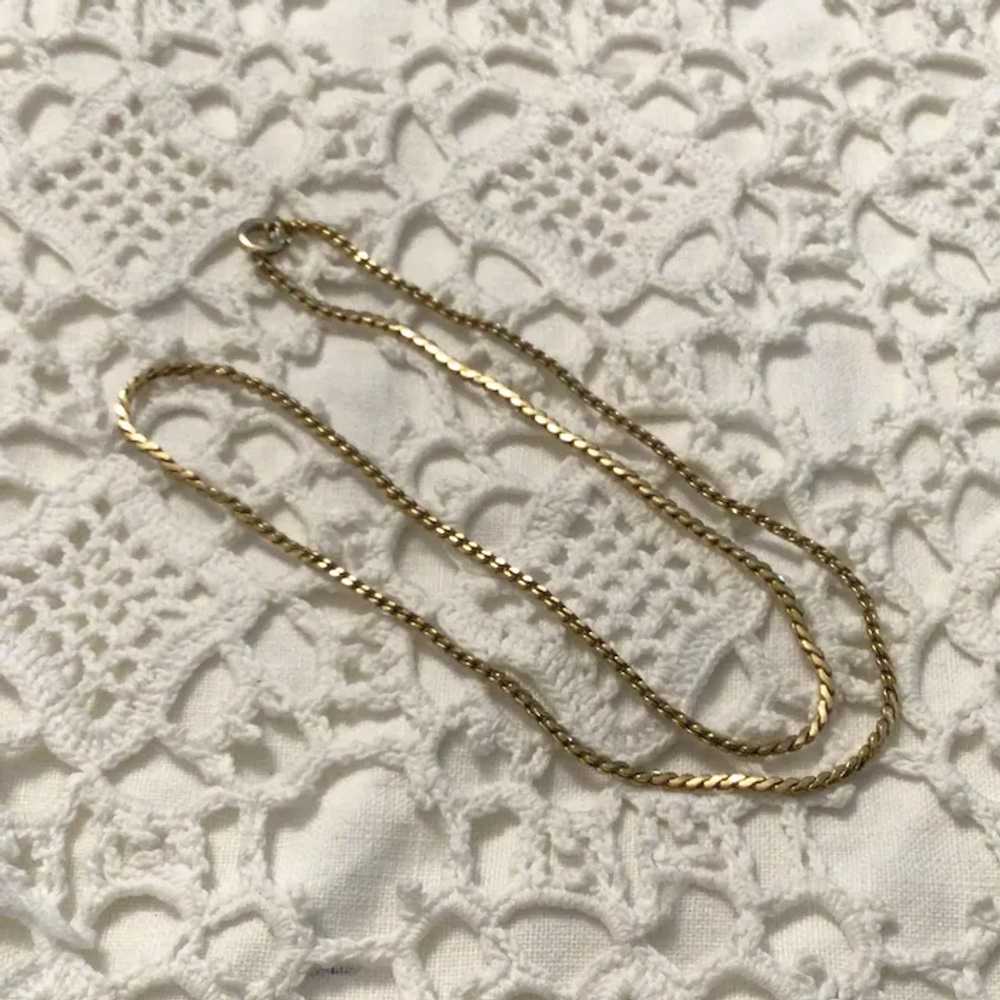 12K Gold Filled Chain Necklace 14 1/2" - image 3