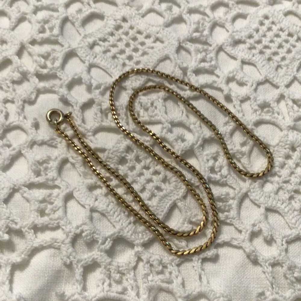 12K Gold Filled Chain Necklace 14 1/2" - image 4