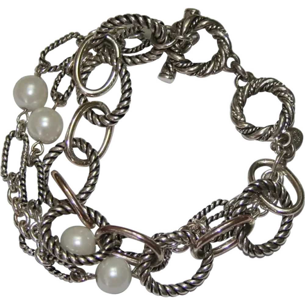 Premier Designs Link Bracelet in Silver-tone and … - image 1