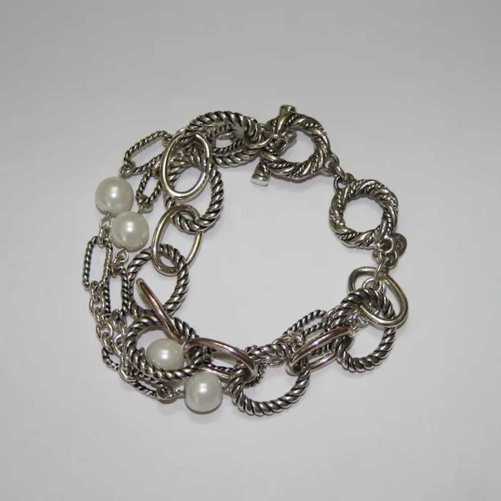 Premier Designs Link Bracelet in Silver-tone and … - image 4