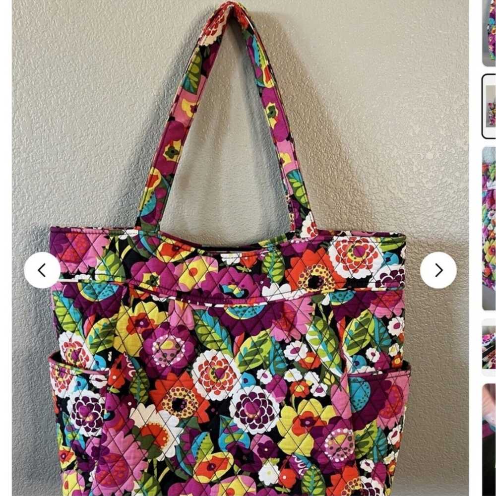 Vera Bradley “VaVa Bloom” Pleated Tote NWOT - image 7