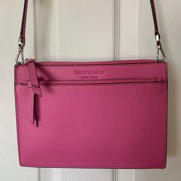 Kate Spade Hot Pink Saffiano Leather crossbody pur