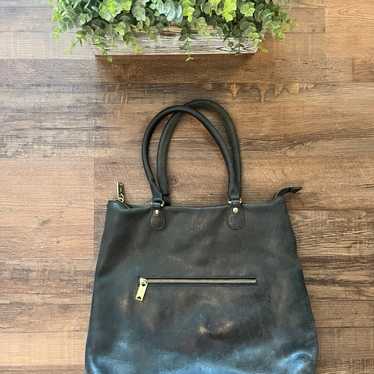 SSEKO Black leather convertible Bag Backpack Purse - image 1