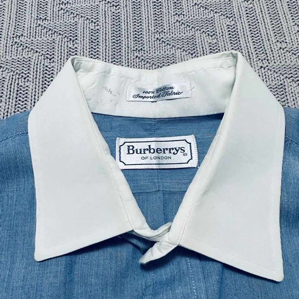 Burberry Vintage Burberry blue long sleeve button… - image 5