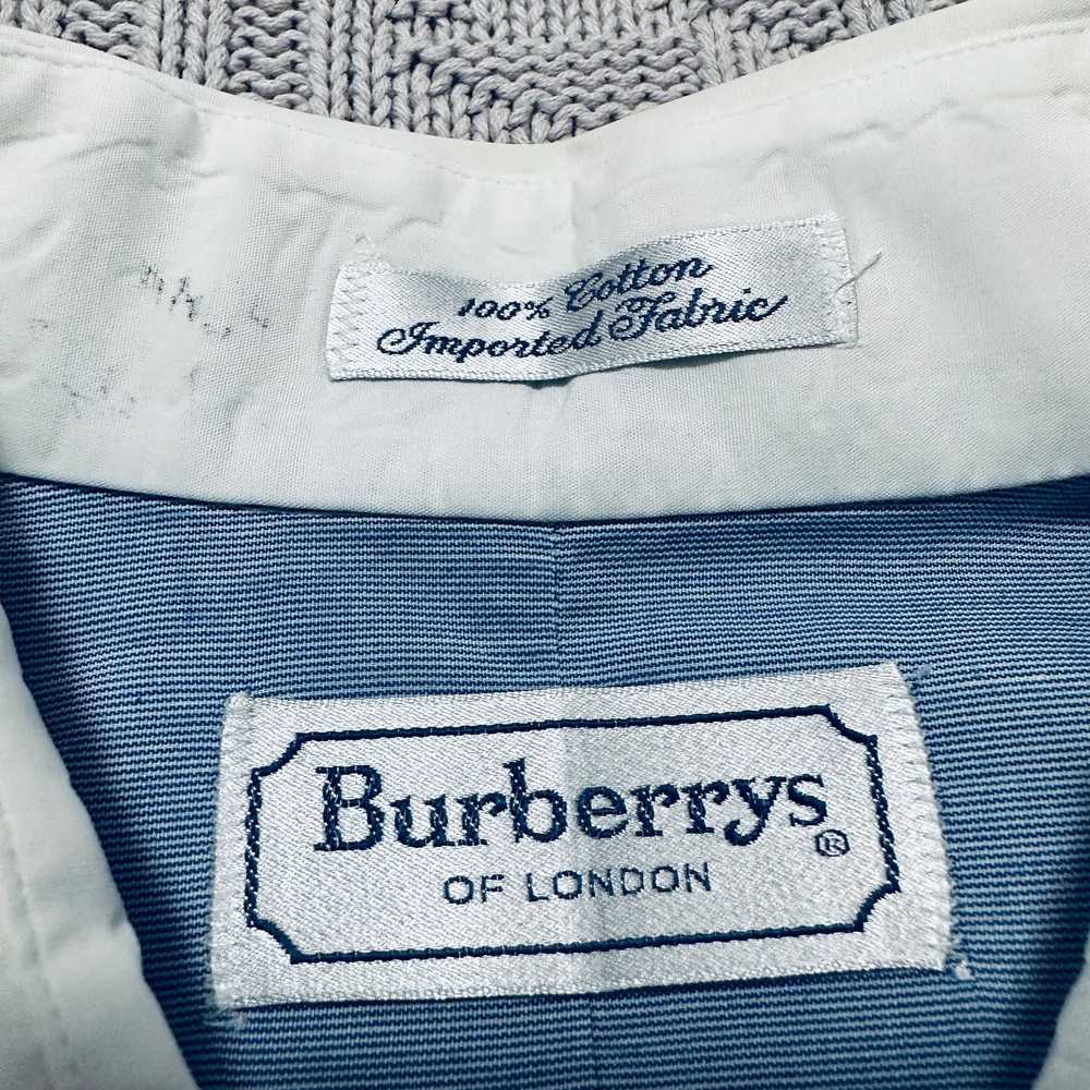 Burberry Vintage Burberry blue long sleeve button… - image 6