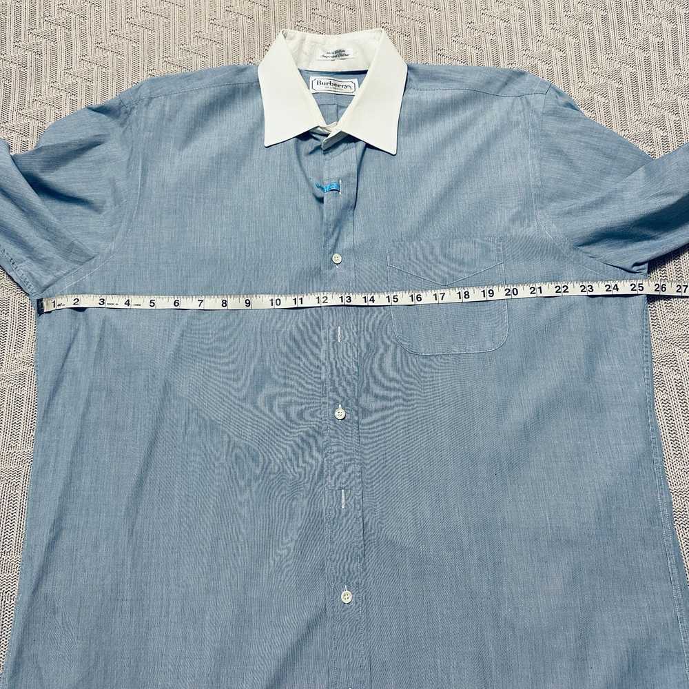 Burberry Vintage Burberry blue long sleeve button… - image 9