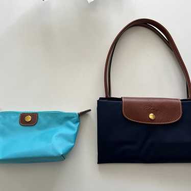 Longchamp Large Tote and Cosmetic Bag Bundle Set o
