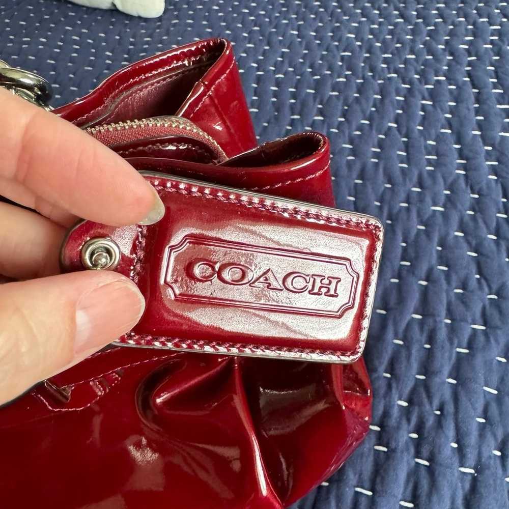 Coach Chelsea Burgandy Patent Leather Purse - image 11