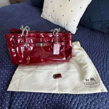 Coach Chelsea Burgandy Patent Leather Purse - image 1