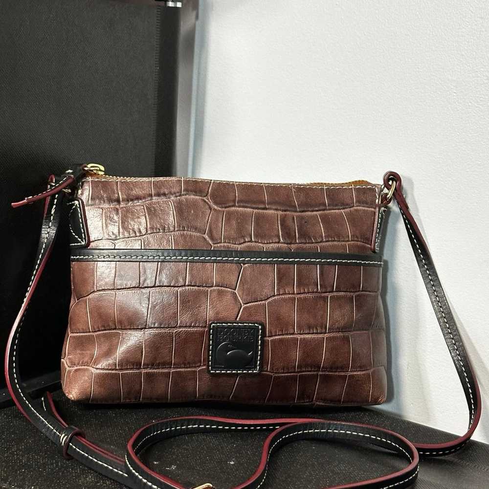 Dooney & Bourke Croc Embossed Leather Crossbody - image 1