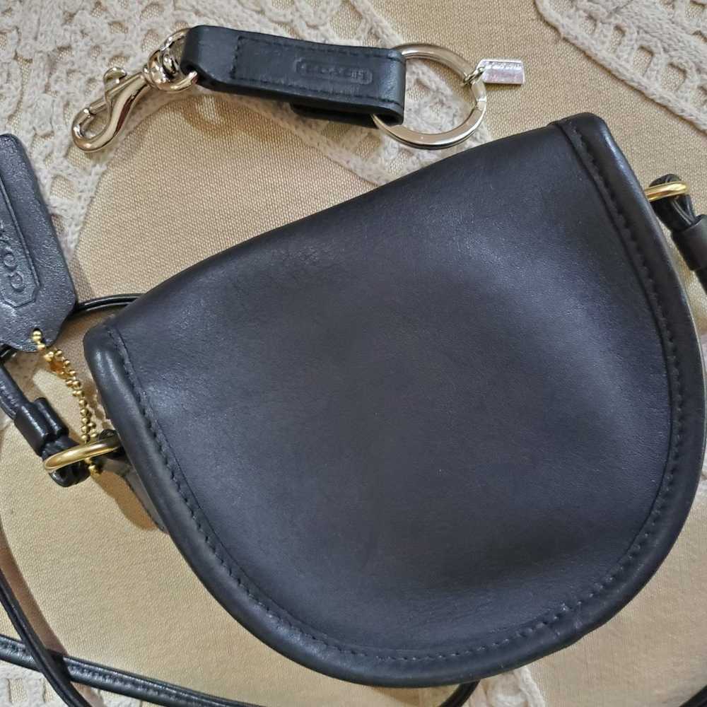 Coach Mini Black Leather Crossbody Bag H23–6606 a… - image 3