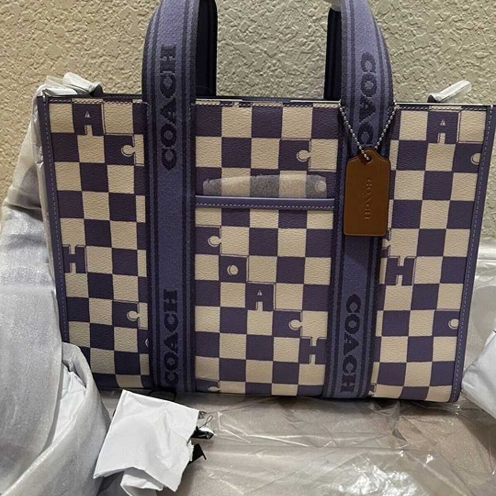 Coach Smith Tote with Checkerboard Print - image 2