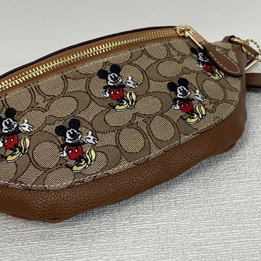 Disney X Coach Warren Mini Belt Bag In Signature … - image 2