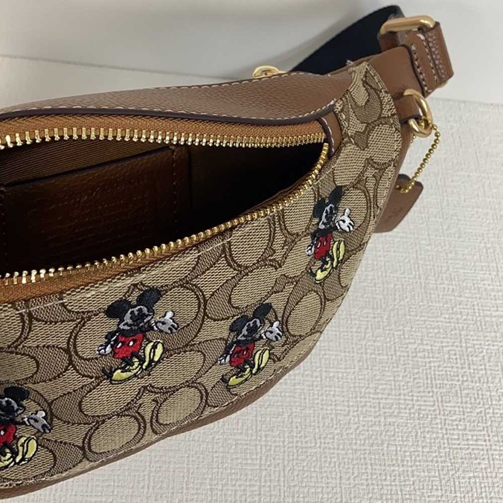Disney X Coach Warren Mini Belt Bag In Signature … - image 5