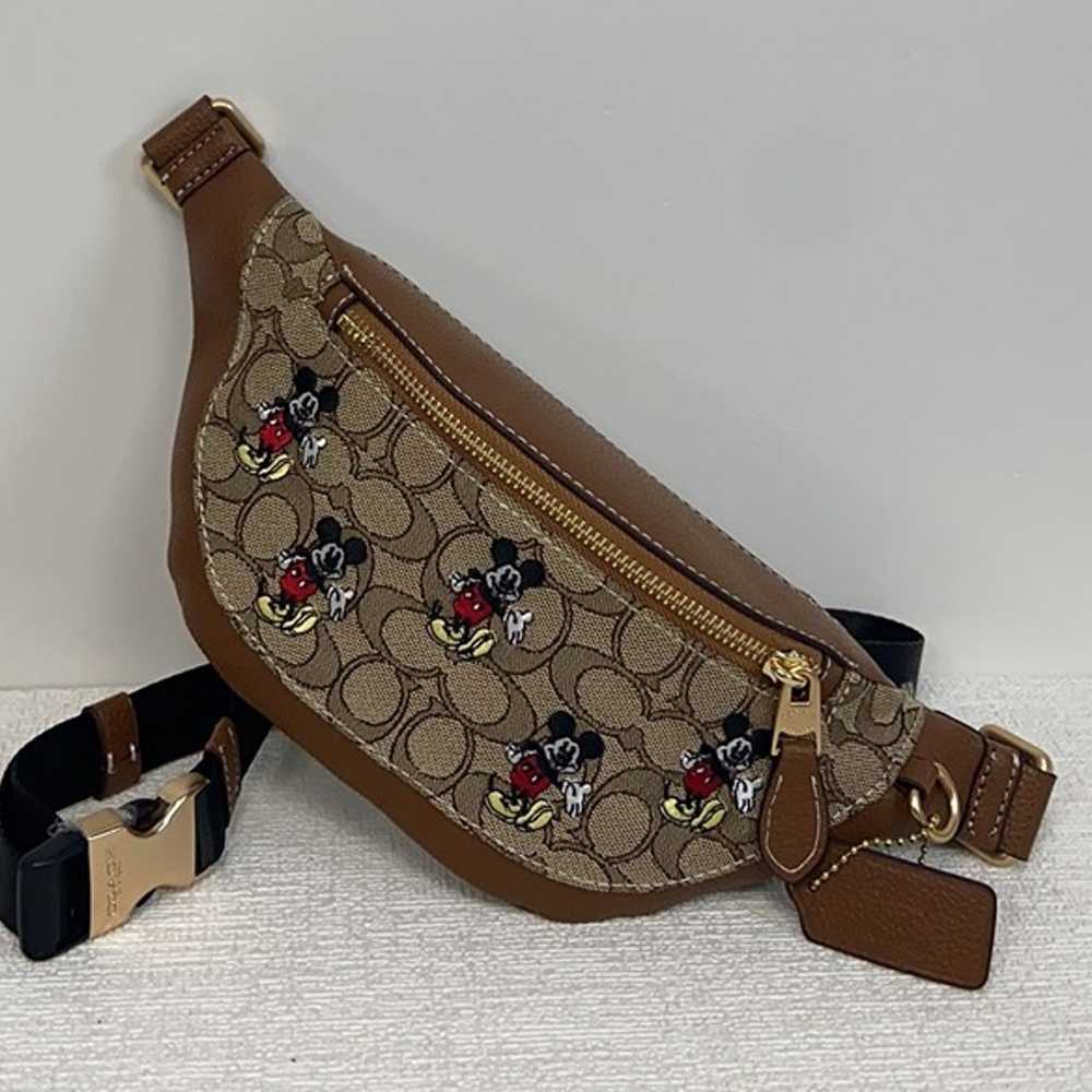 Disney X Coach Warren Mini Belt Bag In Signature … - image 6