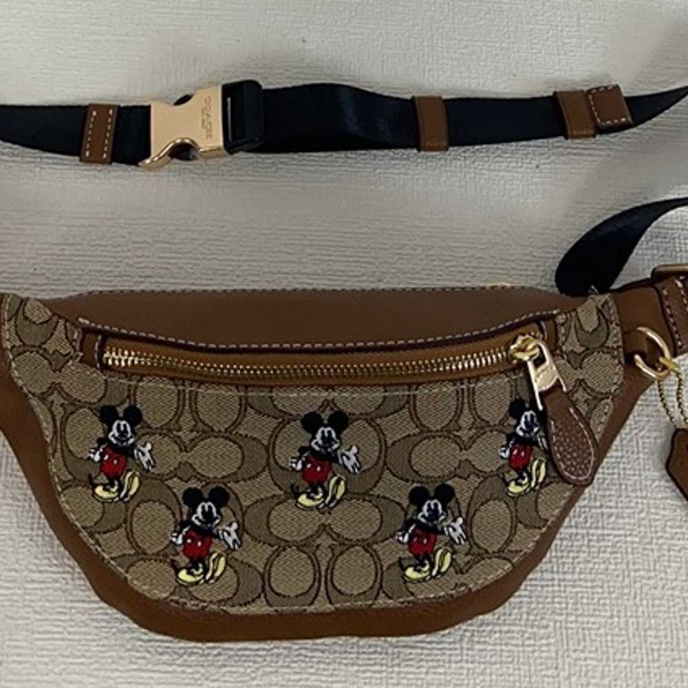 Disney X Coach Warren Mini Belt Bag In Signature … - image 7