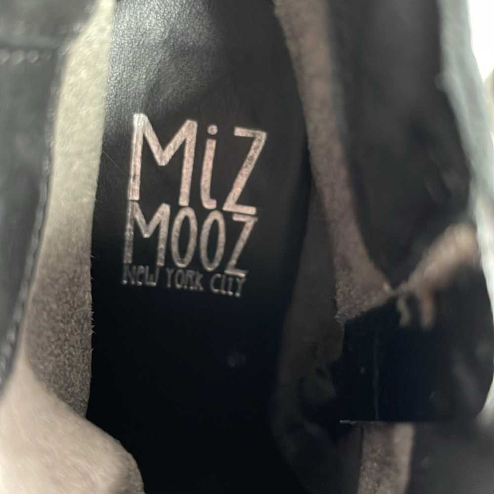 MIZ MOOZ Naya Leather Black Zip Wedge Bootie Boot… - image 5