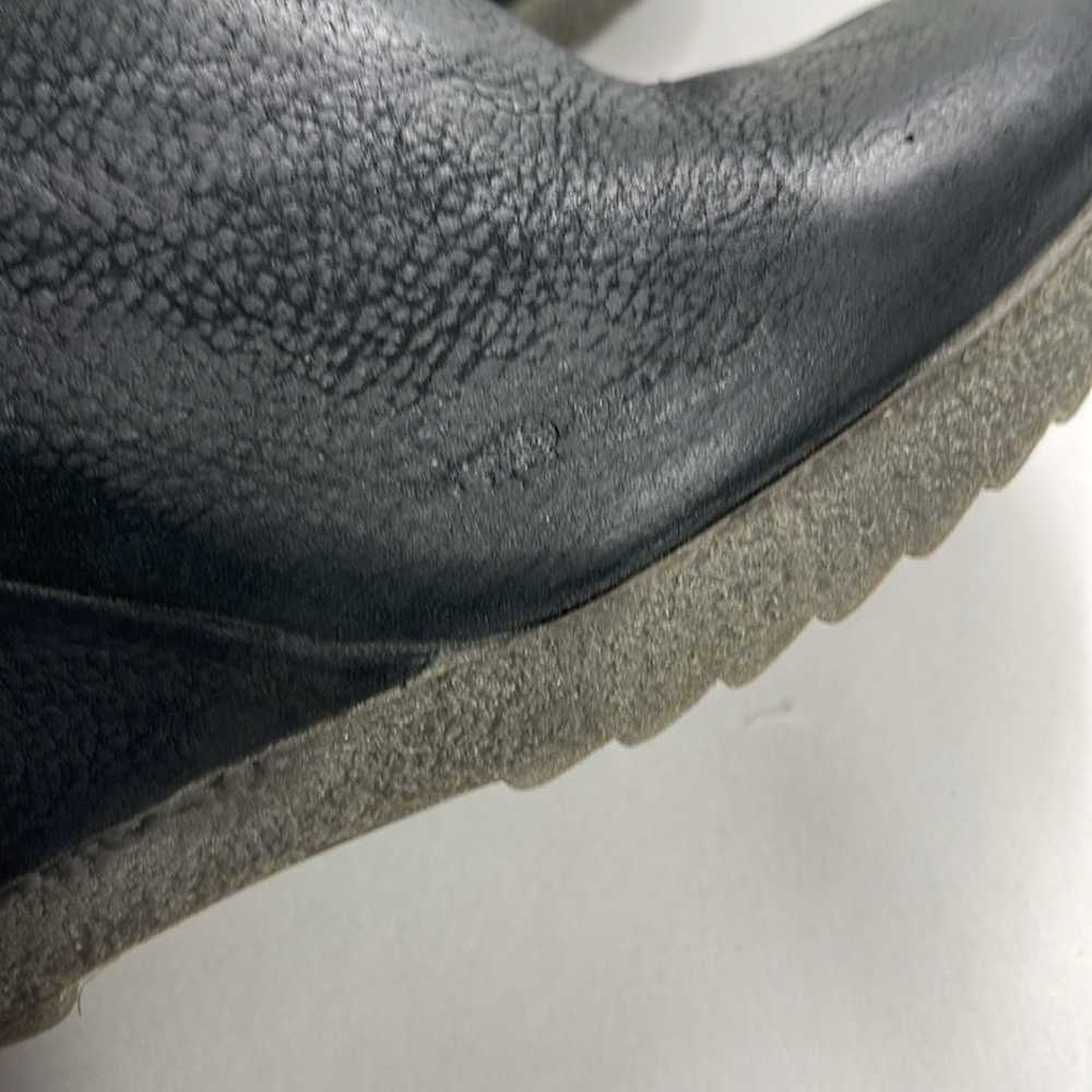 MIZ MOOZ Naya Leather Black Zip Wedge Bootie Boot… - image 9