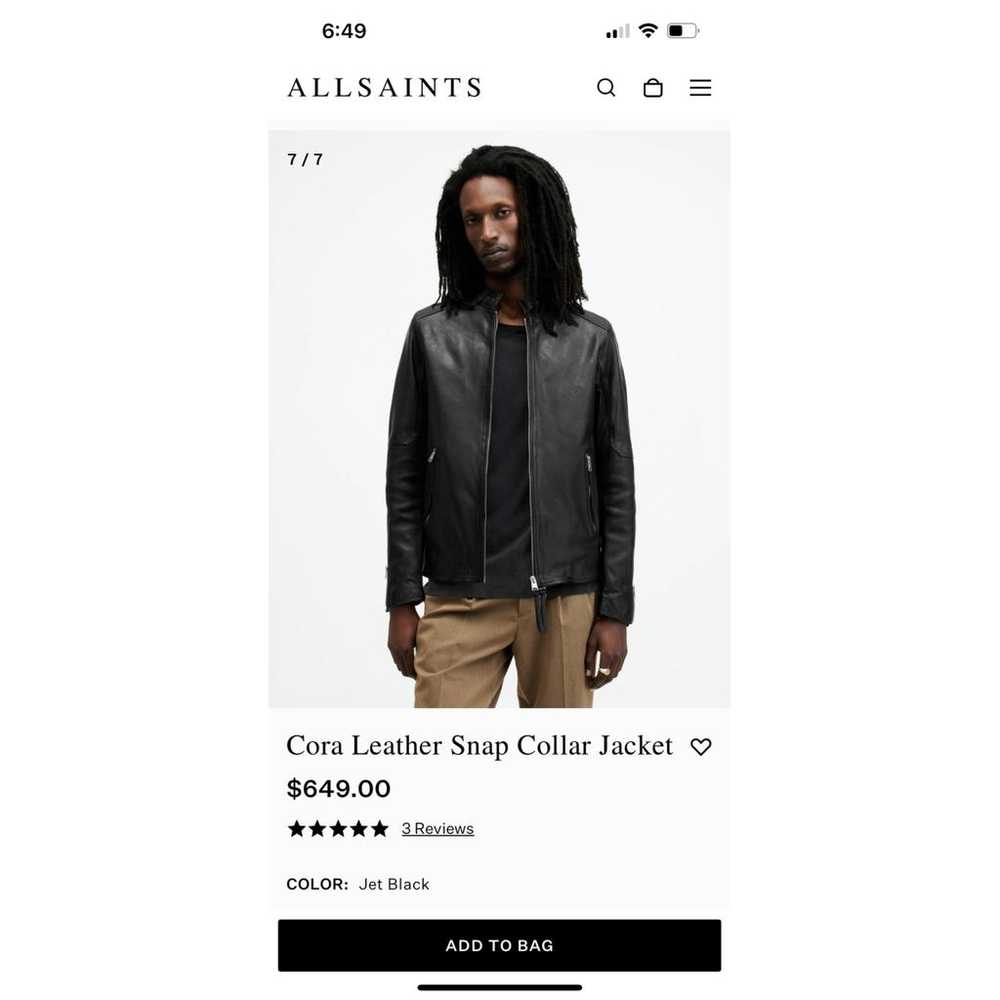 All Saints Leather jacket - image 4