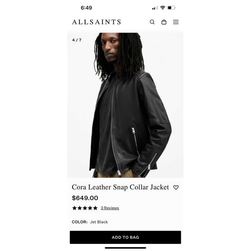 All Saints Leather jacket - image 5