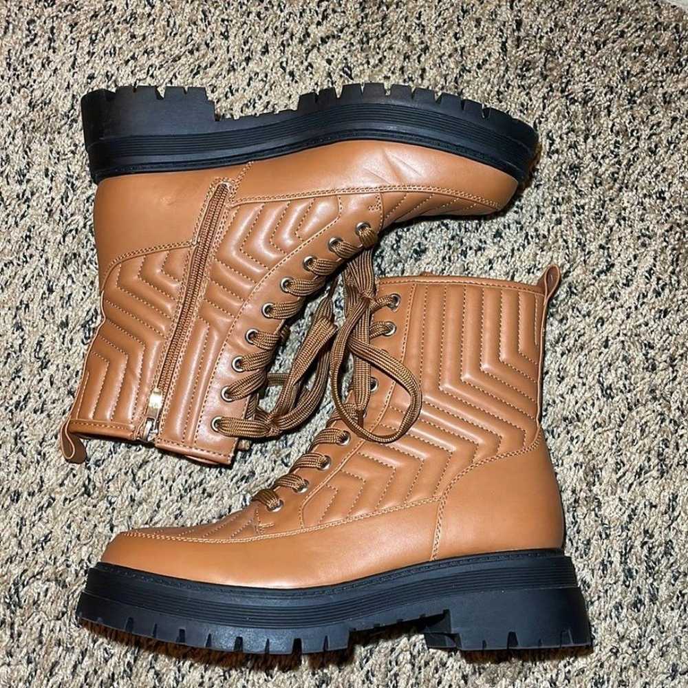 NWOT Marc Fisher Pierce Chevron Stripe LaceUp Boot - image 7