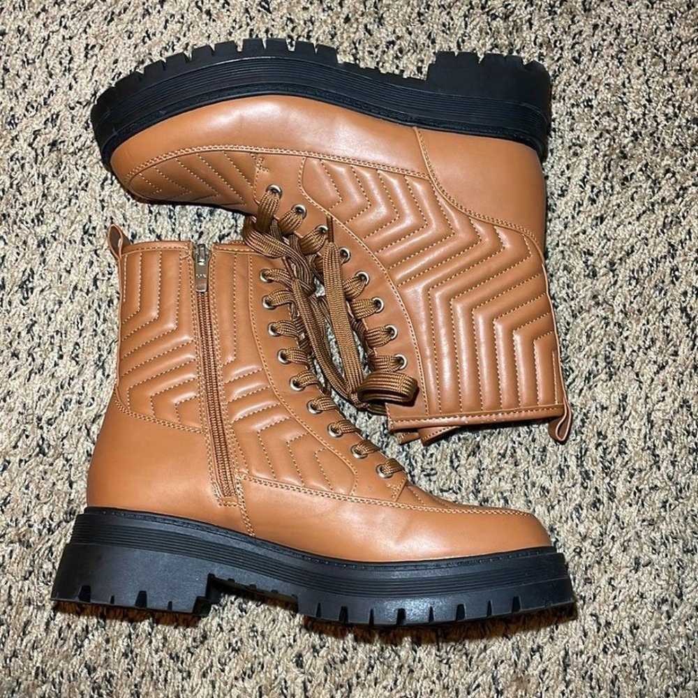 NWOT Marc Fisher Pierce Chevron Stripe LaceUp Boot - image 8