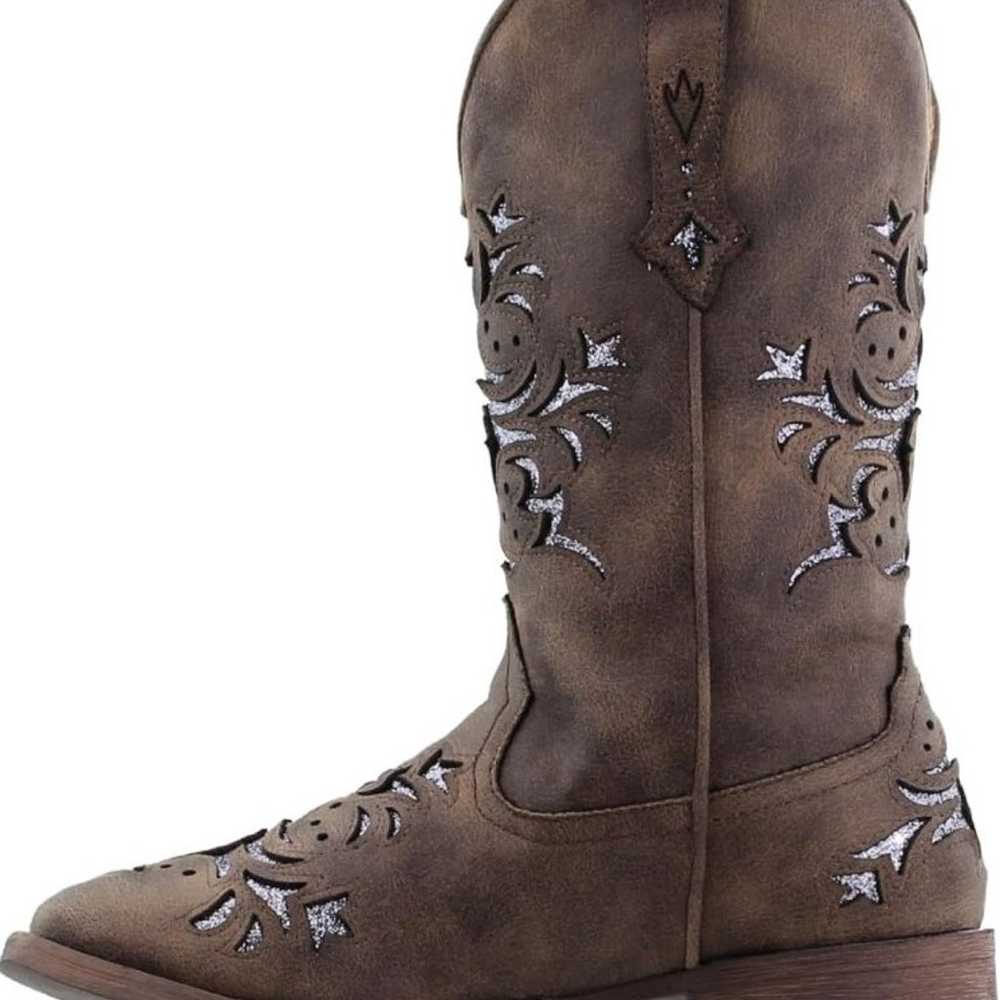 Roper Ladies Kennedy Square Toe Brown Boots - image 2