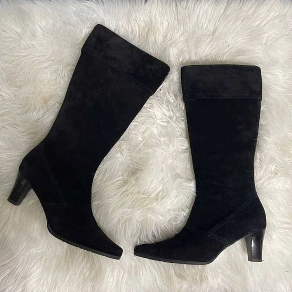 Worthington Black suede heeled sexy boots size 6 - image 7