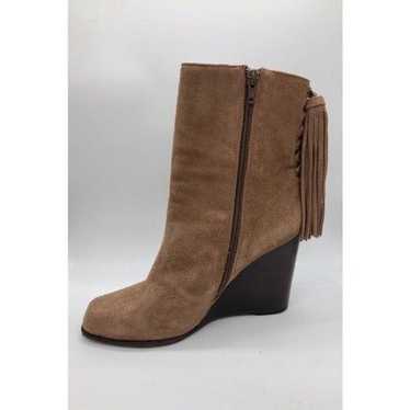 jeffrey campbell tan suede wedge tassel boots