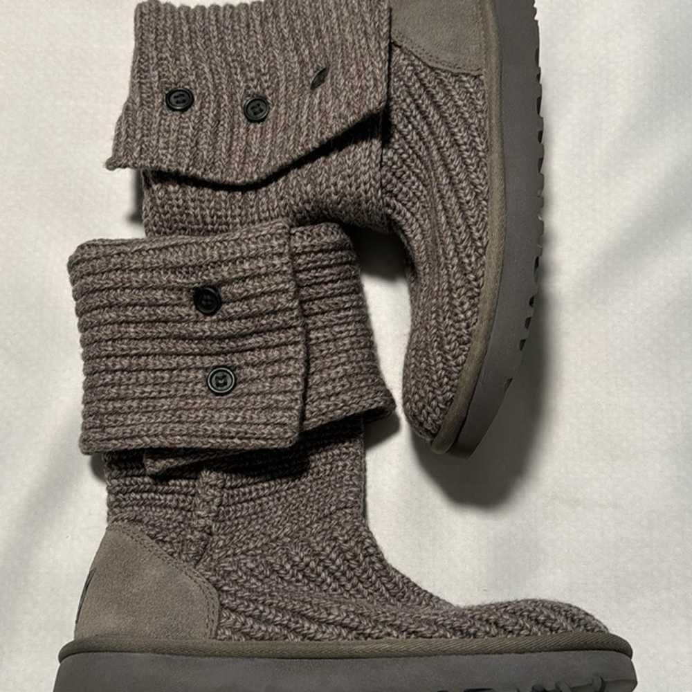 Ugg Sweater Boots Womens 6 Gray Cardy - image 4