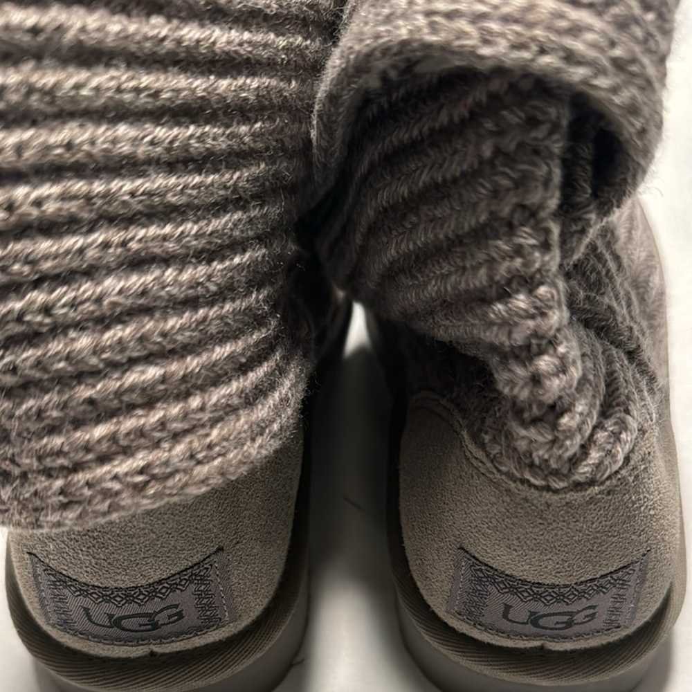 Ugg Sweater Boots Womens 6 Gray Cardy - image 5