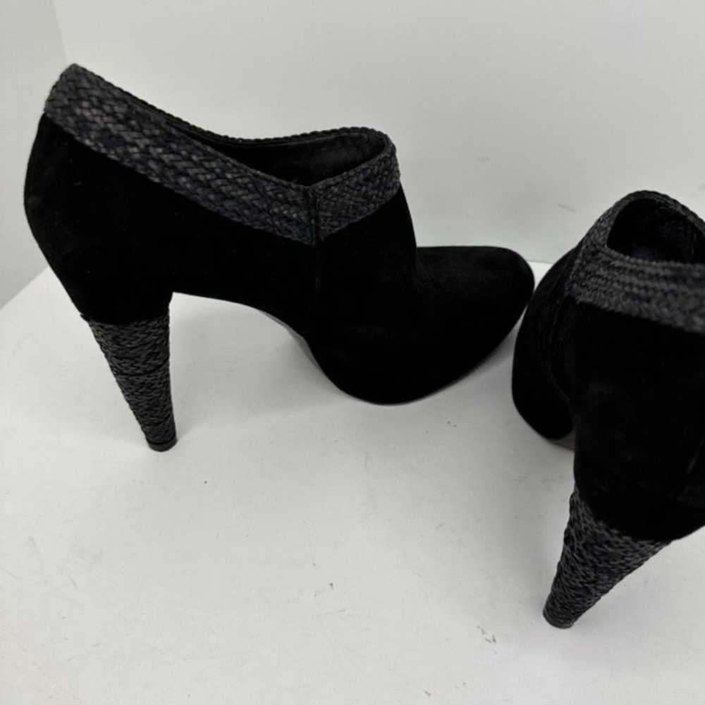 Stuart Weitzman Black Suede Heeled Booties - image 4