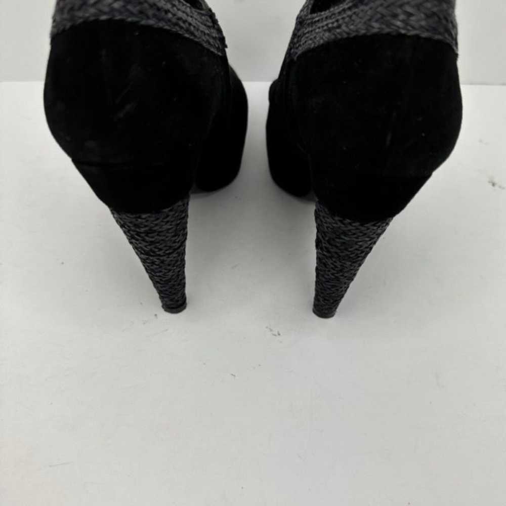 Stuart Weitzman Black Suede Heeled Booties - image 5