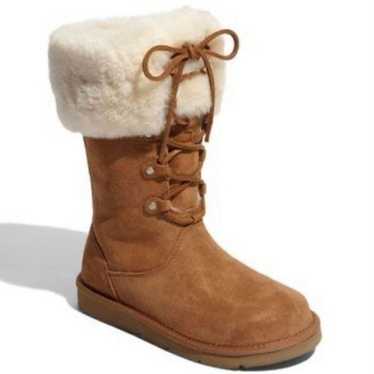 UGG Australia Montclair Chestnut 1892 Lace Up Fur… - image 1