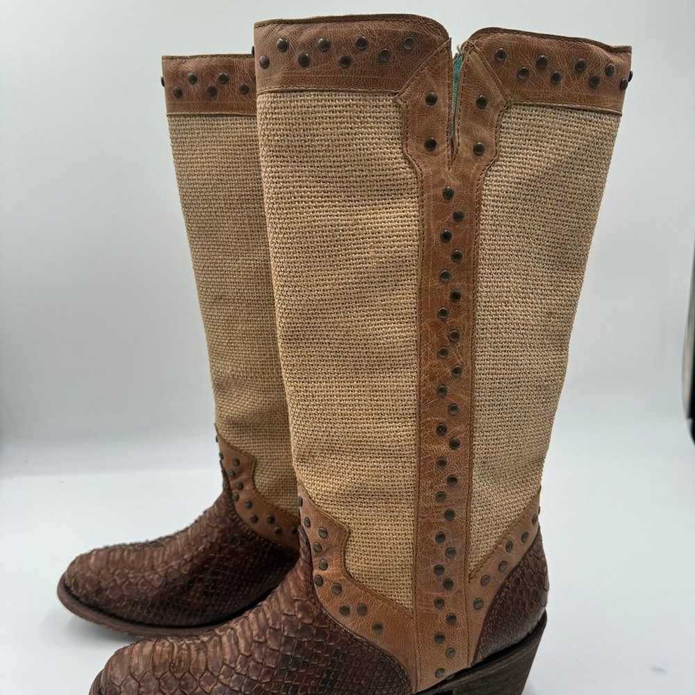 Corral Women’s Western Cowboy Boots Snake Skin Si… - image 1