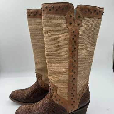 Corral Women’s Western Cowboy Boots Snake Skin Si… - image 1