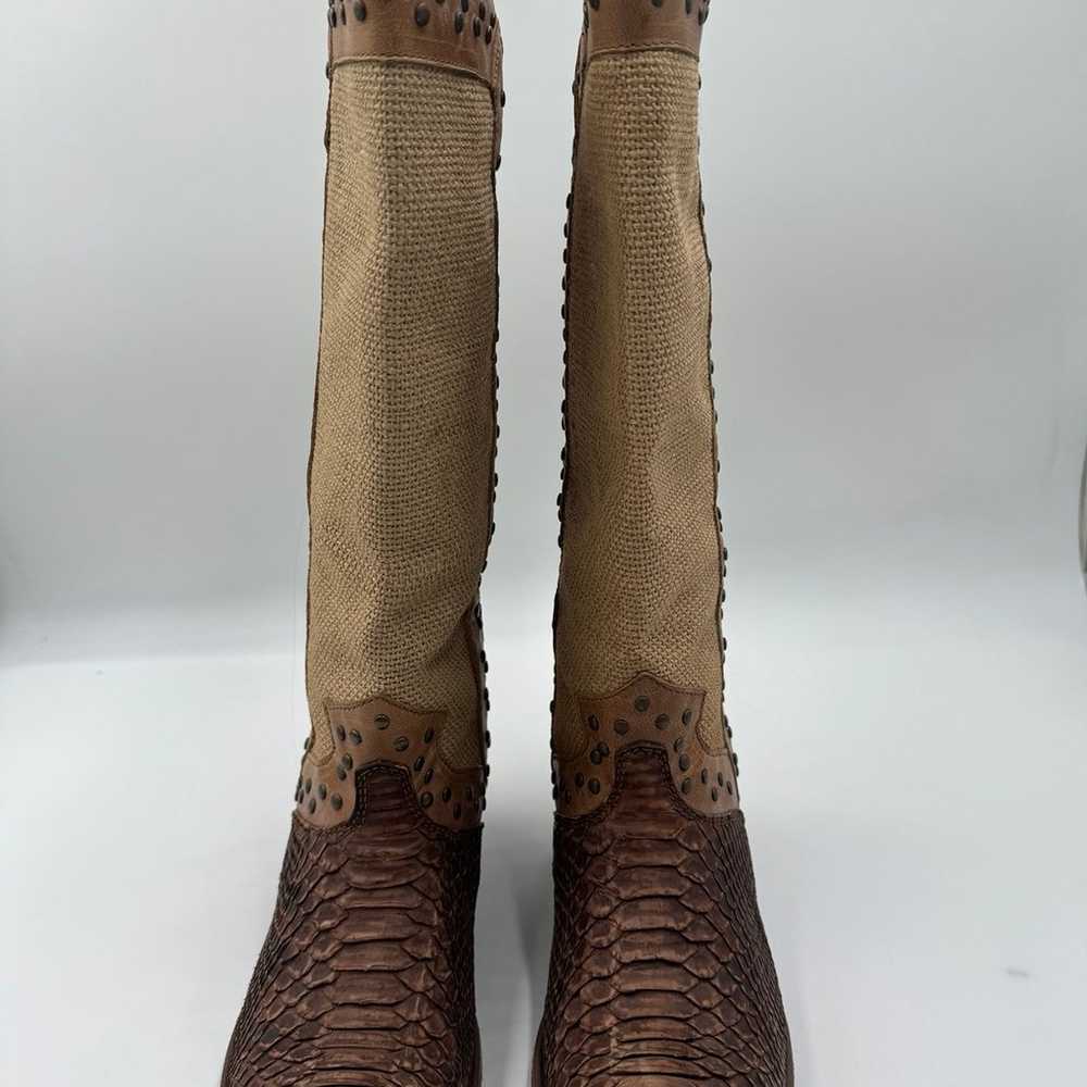 Corral Women’s Western Cowboy Boots Snake Skin Si… - image 2