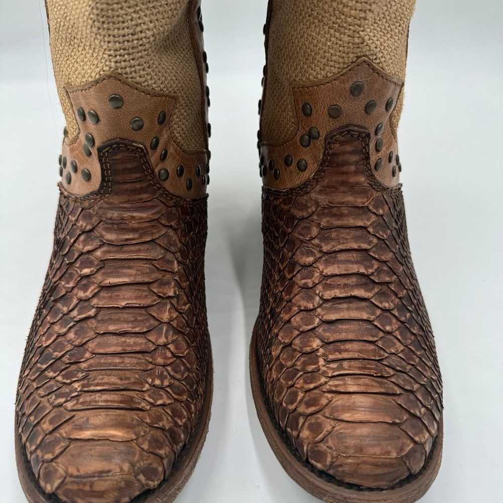 Corral Women’s Western Cowboy Boots Snake Skin Si… - image 3